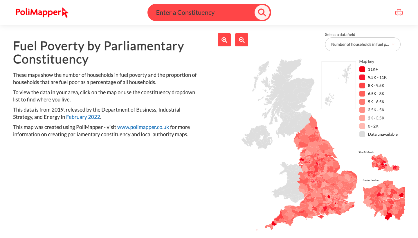 Polimapper | Fuel Poverty in England