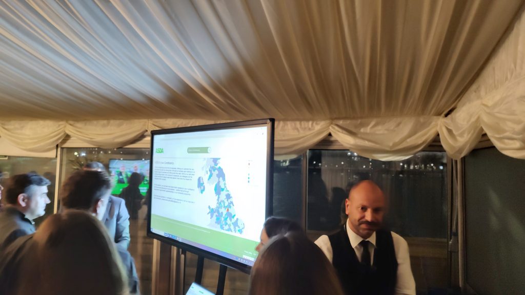 John Ashworth views the Polimapper heatmap at Asda's parliamentary reception.