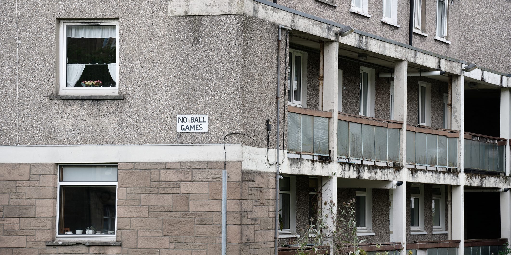 Council flats in poor housing estate with many social welfare issues in Glasgow